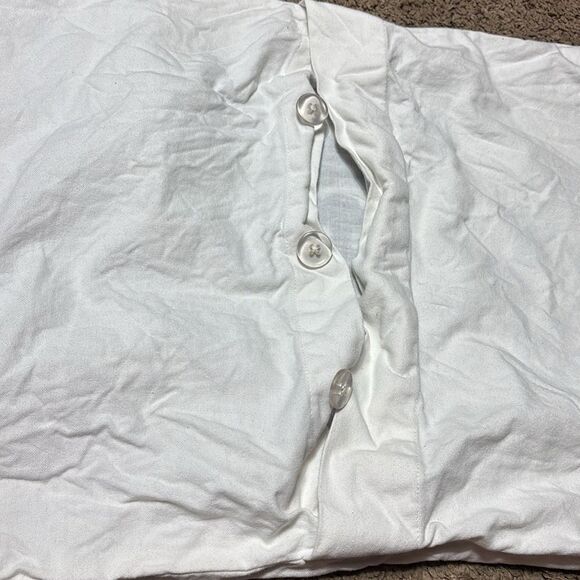 Pottery barn decorative pillow case embroidered abstract waves clouds floral - Picture 3 of 5